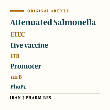 Evaluation of the Effect of Promoter Type on the Immunogenicity of the Live Recombinant Salmonella Vaccines Expressing Escherichia Coli Heat-labile Enterotoxins (LTB)