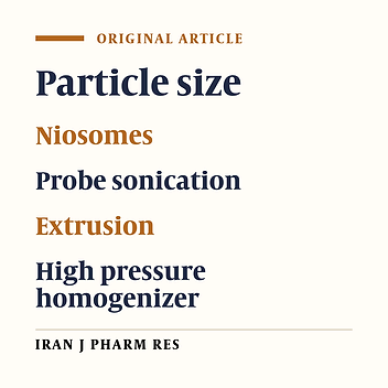 Effect of Surfactant Type, Cholesterol Content and Various Downsizing Methods on the Particle Size of Niosomes