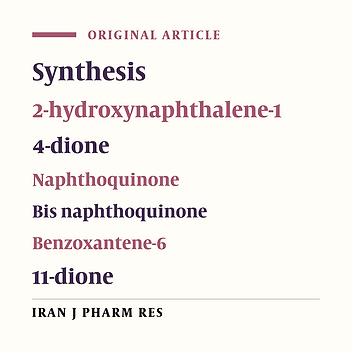 Synthesis, Characterization and In-vitro Evaluation of Novel Naphthoquinone Derivatives and Related Imines: Identification of New Anticancer Leads