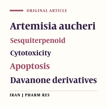 Cytotoxic and Apoptogenic Sesquiterpenoids from the Petroleum Ether Extract of Artemisia aucheri Aerial Parts