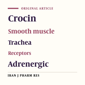 The Relaxant Effect of Crocin on Rat Tracheal Smooth Muscle and Its Possible Mechanisms