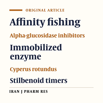 Natural Alpha-Glucosidase Inhibitors Rapid Fishing from Cyperus Rotundus Using Immobilized Enzyme Affinity Screening Combined with UHPLC-QTOF MS