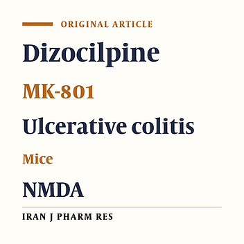 Protective Effect of Dizocilpine (MK-801) On TNBS-Induced Experimental Colitis in Mice