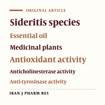 Chemical Composition, Antioxidant, Anticholinesterase and Anti-Tyrosinase Activities of Essential Oils of Two Sideritis Species from Turkey
