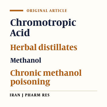 Rapid Determination of Methanol In Herbaceous Distillates For Their Safety Evaluation by A New Modified Chromotropic Acid Method