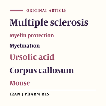 Myelin Protection by Ursolic Acid in Cuprizone-Induced Demyelination in Mice