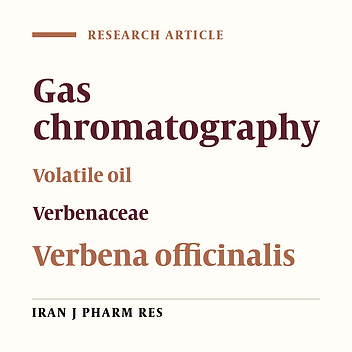 Volatile Constituents from the Aerial Part of Verbena Officinalis L. (Vervain)