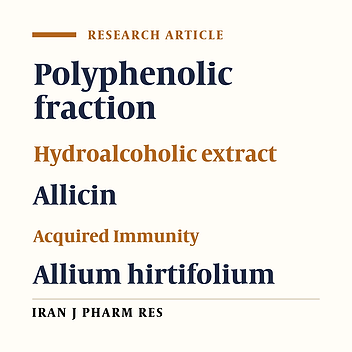 The Effects of Allium hirtifolium Boiss. on Cell-Mediated Immune Response in Mice