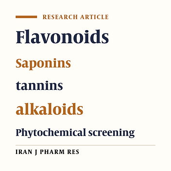 Phytochemical Screening of Some Species of Iranian Plants