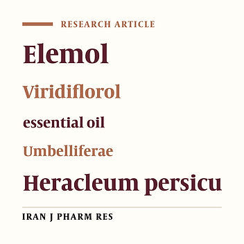 Composition of the Essential Oil of the Root of Heracleum persicum from Iran