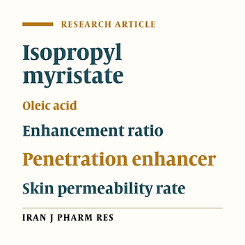 An Investigation into the Effect of Various Penetration Enhancers on Percutaneous Absorption of Piroxicam