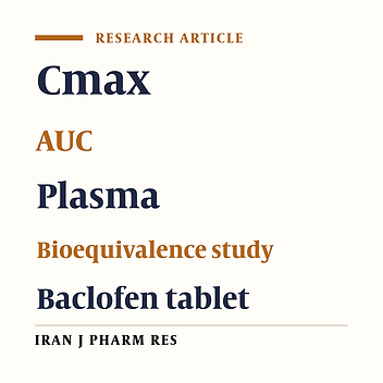 Bioequivalence Studies of Two Formulations of Baclofen Tablet in Healthy Volunteers