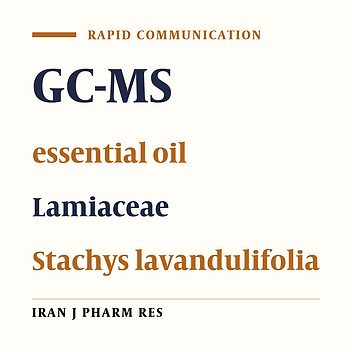 Chemical Constituents of the Essential Oil of Stachys lavandulifolia Vahl from Iran