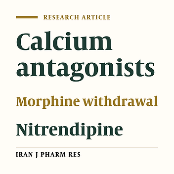 Acute and Chronic Effects of Nitrendipine on Naloxone Precipitated Morphine Withdrawal in Mice
