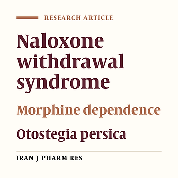 Effects of Otostegia persica (Burm.) Boiss on morphine withdrawal syndrome in mice