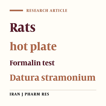 Antinociceptive effects of oral and intraperitoneal administration of alcoholic Datura stramonium seeds extract in male rats