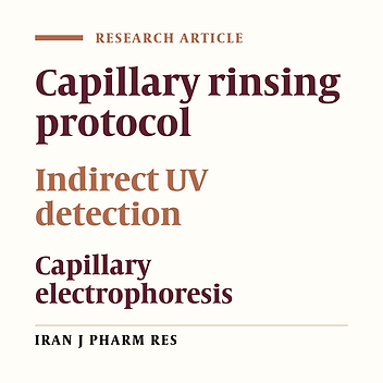 Effect of Capillary Rinsing Protocol on the Reproducibility of Separation in Capillary Electrophoresis with Indirect UV Detection