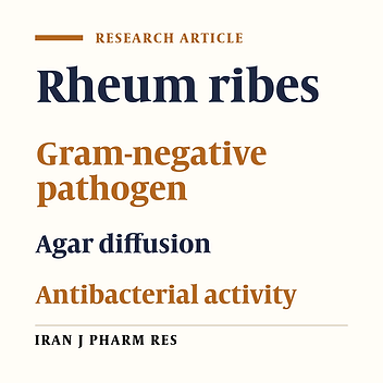 Cover image of the article: In Vitro Antibacterial Activity of Rheum ribes Extract Obtained from Various Plant Parts Against Clinical Isolates of Gram-Negative Pathogens
