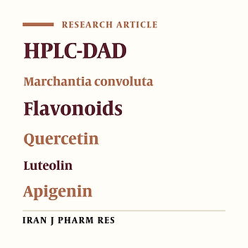 RP-HPLC-DAD detrmination of flavonoids: separation of quercetin, luteolin and apigenin in Marchantia Convoluta