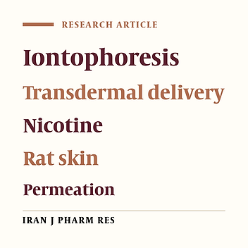 An In-Vitro Iontophoretic Permeation Study of Nicotine through Rat Skin