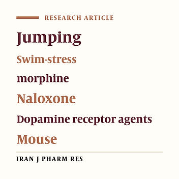 The Effects of Dopamine Receptor Agents on Swim Stress-Induced Inhibition of Naloxone-Induced Jumping Behavior in Morphine-Dependent Mice