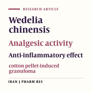 Investigating the Anti-Inflammatory and Analgesic Activity of Leaves of Wedelia chinensis (Osbeck) Merr. In Standard Experimental Animal models