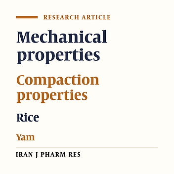 Compaction Properties of Three Types of Starch
