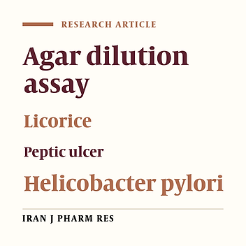 In vitro Susceptibility of Helicobacter pylori to Licorice Extract