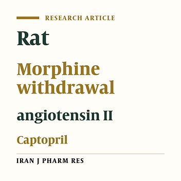 The Effects of Angiotensin II and Captopril on Expression of Morphine Withdrawal Signs in Rat