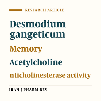 Pharmacological Evidences for the Antiamnesic Effects of Desmodium gangeticum in mice