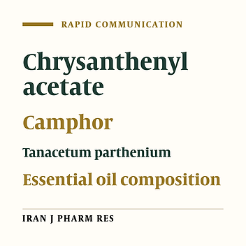 Essential Oil of the Root of Tanacetum parthenium (L.) Schulz. Bip. (Asteraceae) from Iran