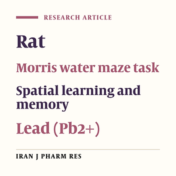Effect of Lead (Pb2+) Exposure in Female Pregnant Rats and Their Offspring on Spatial Learning and Memory in Morris Water Maze