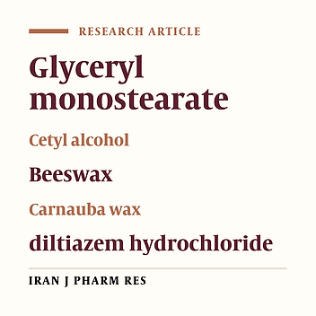 In vitro Release Kinetics Study of Diltiazem Hydrochloride from Wax and Kollidon SR Based Matrix Tablets
