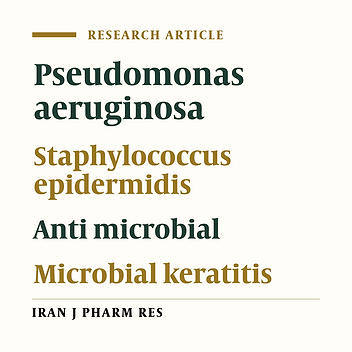 Sensitivity Pattern of Bacteria Isolated from Contact Lens Wearers in the Faculty of Pharmacy, Karachi University Student Population