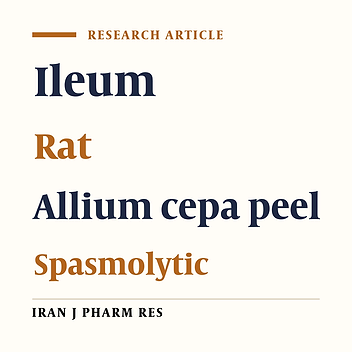 Antispasmodic Activity of Onion (Allium cepa L.) Peel Extract on Rat Ileum