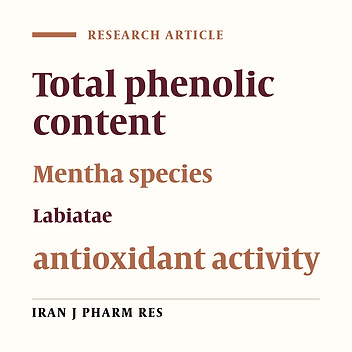 Evaluation of the Antioxidant Properties of Five Mentha Species