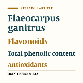 Evaluation of Antioxidant Properties of Elaeocarpus ganitrus Roxb. Leaves