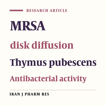 Antibacterial Activity of Thymus pubescens Methanolic Extract