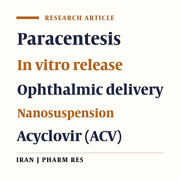 Polymeric ocular nanosuspension for controlled release of acyclovir: in vitro release and ocular distribution