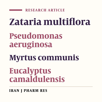Antimicrobial characteristics of some herbal Oils on Pseudomonas aeruginosa with special reference to their chemical compositions