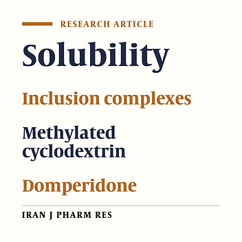 Preparationa and Characterization of domperidone Inclusion complexes with cyclodextrin: Influence of preparation method
