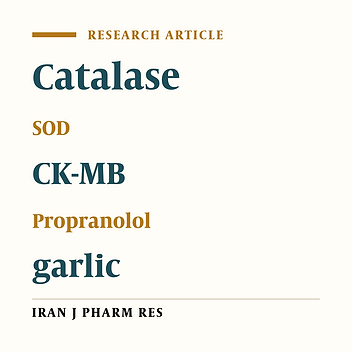 Interaction of Propranolol with Garlic on Biochemical and Histological Changes in Rat