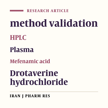 High Performance Liquid Chromatographic Estimation of Drotaverine Hydrochloride and Mefenamic Acid in Human Plasma