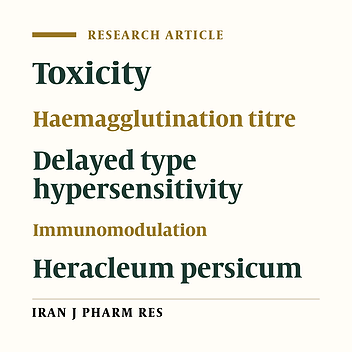 Immunomodulatory Activity of Aqueous Extract ofHeracleum persicum Desf. in Mice