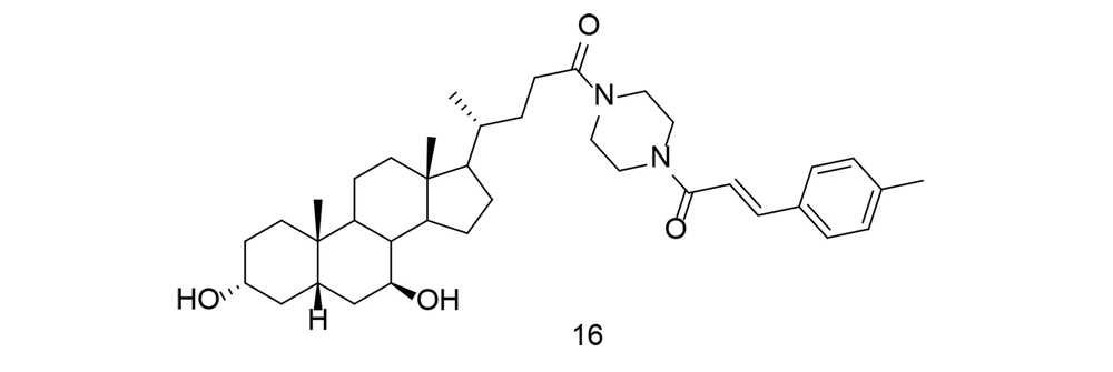 UDCA-cinnamic acid hybrid 16 UDCA-cinnamic acid hybrid 16