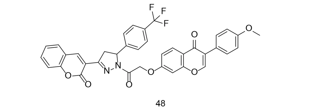 Phenyl-pyrazoline-coumarin analog 48 Phenyl-pyrazoline-coumarin analog 48