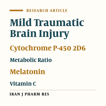 Impact of Mild Traumatic Brain Injury (mTBI) on CYP2D6 Activity and the Restorative Effects of Melatonin and Vitamin C Supplementation
