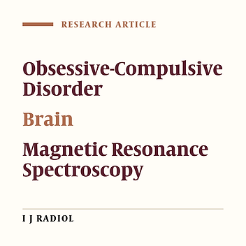 Magnetic Resonance Spectroscopy of Brain Circuits in Patients with First-Episode Obsessive-Compulsive Disorder