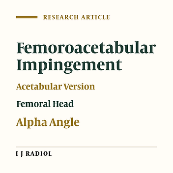 Radiological Assessment of Femoroacetabular Impingement Morphology Using Computed Tomography in an Asymptomatic Young Population