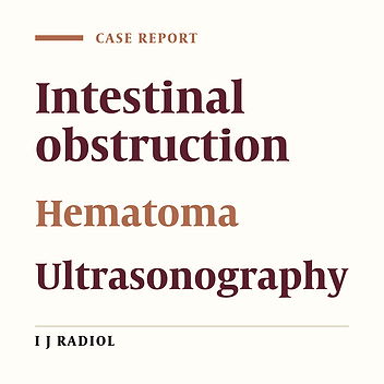 Large Intraluminal Ileal Hematoma Presenting as Small Bowel Obstruction in a Child